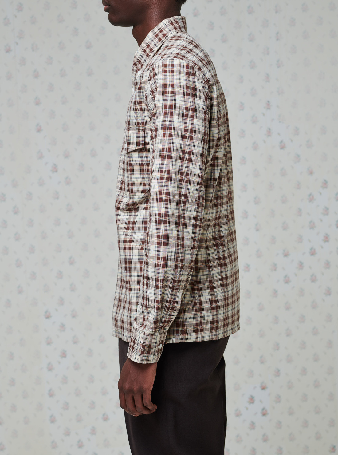 Chemise en coton à carreaux