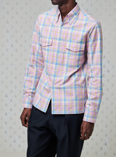 Checked cotton button-down... 2