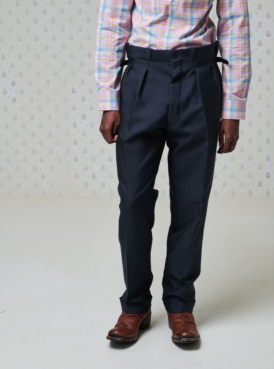 Pantalon en laine mélangée