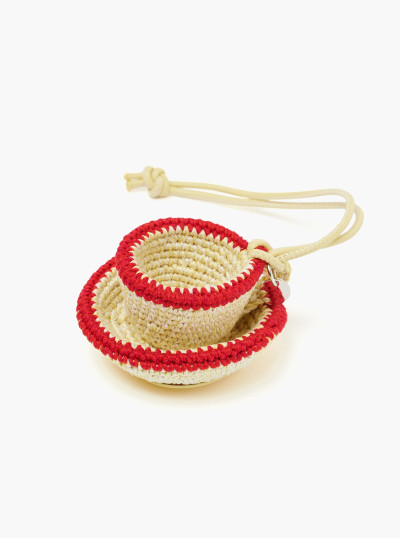 Crochet charm tea cup