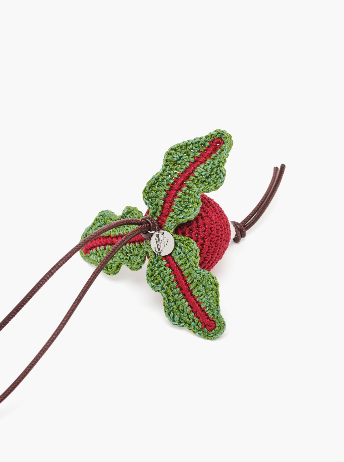 Hand-crocheted radish charm