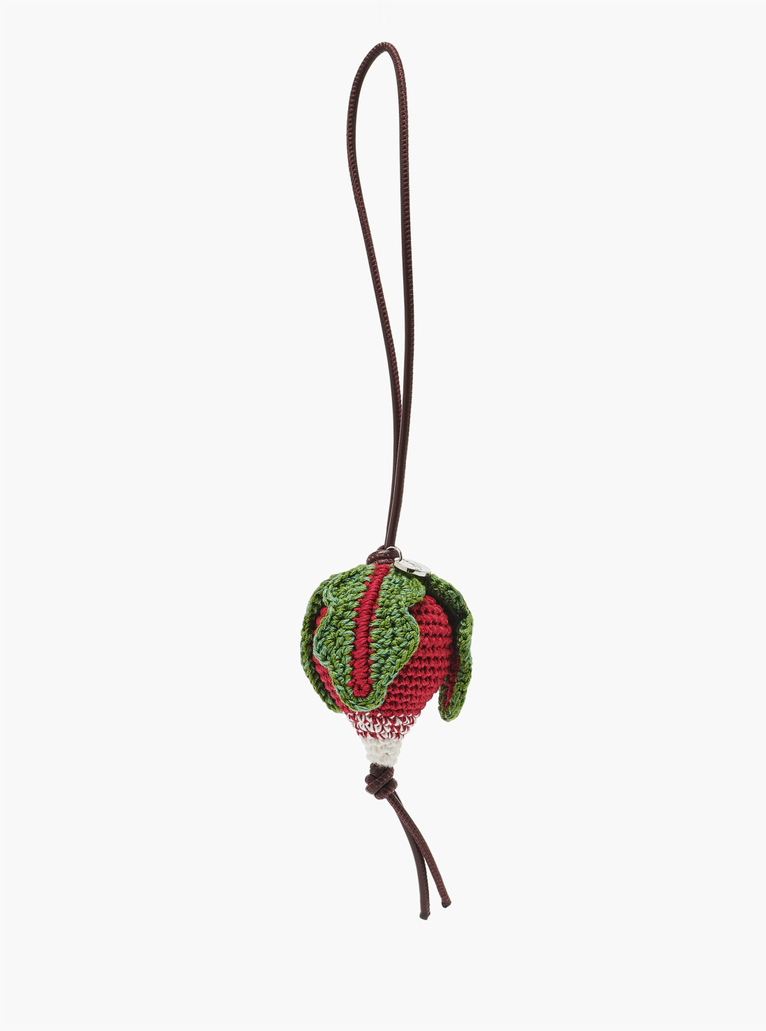 Hand-crocheted radish charm
