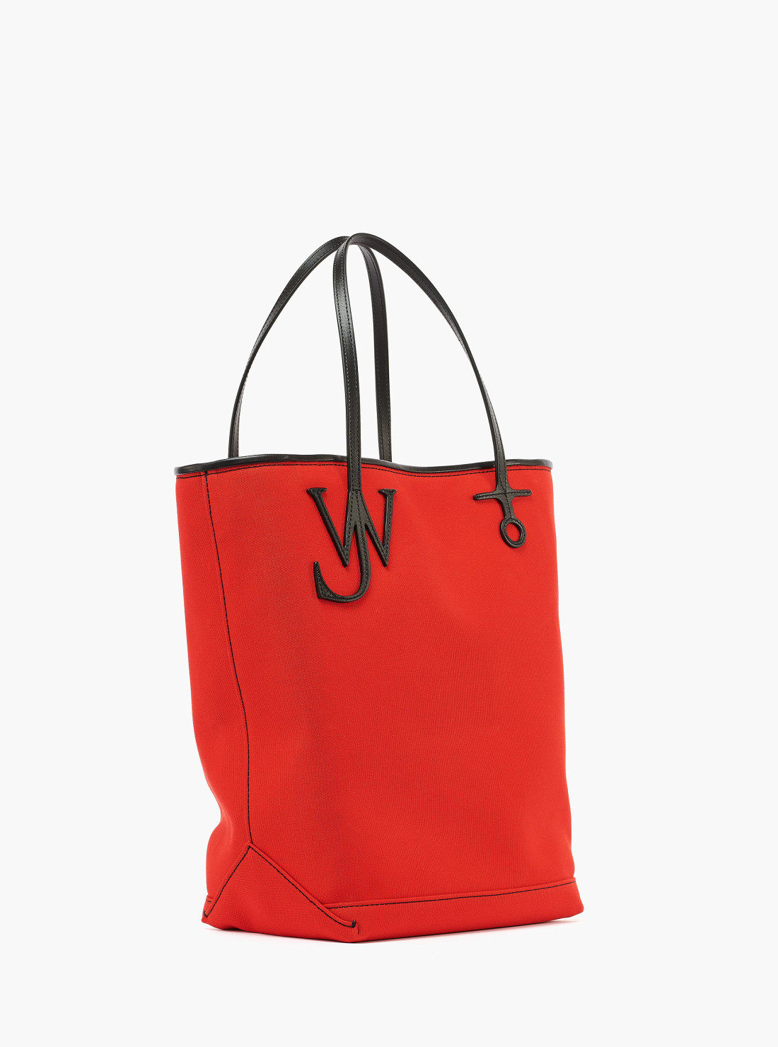 Grand sac cabas rouge en toile et...