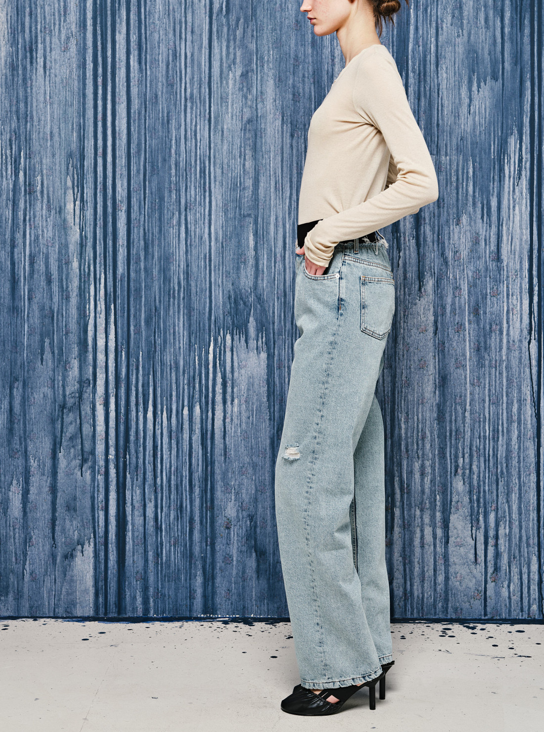 Jean ceinture élastique