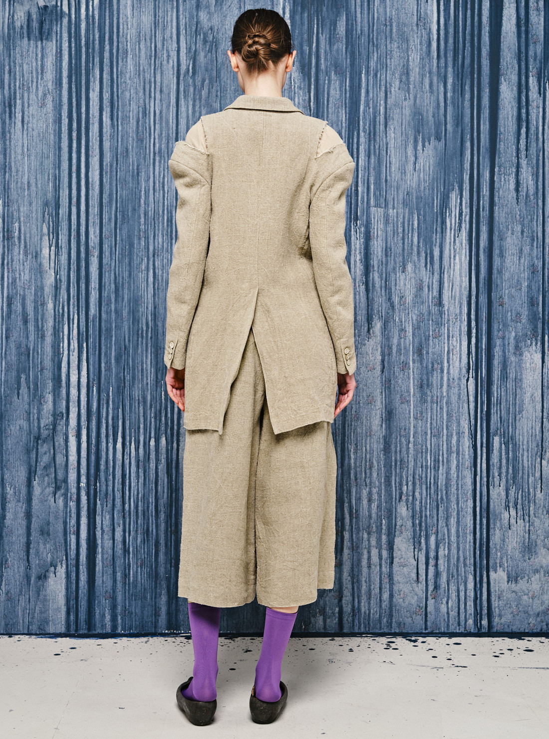 Linen cut out jacket