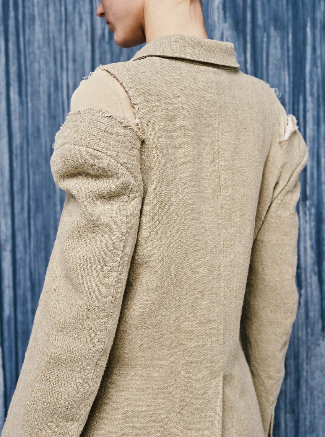 Veste découpée en lin