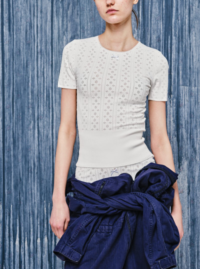 t-shirt Pointelle