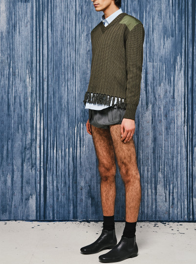 Pull en laine à franges 2