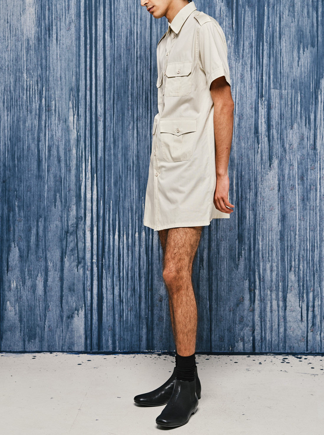 Chemise à manches courtes en coton