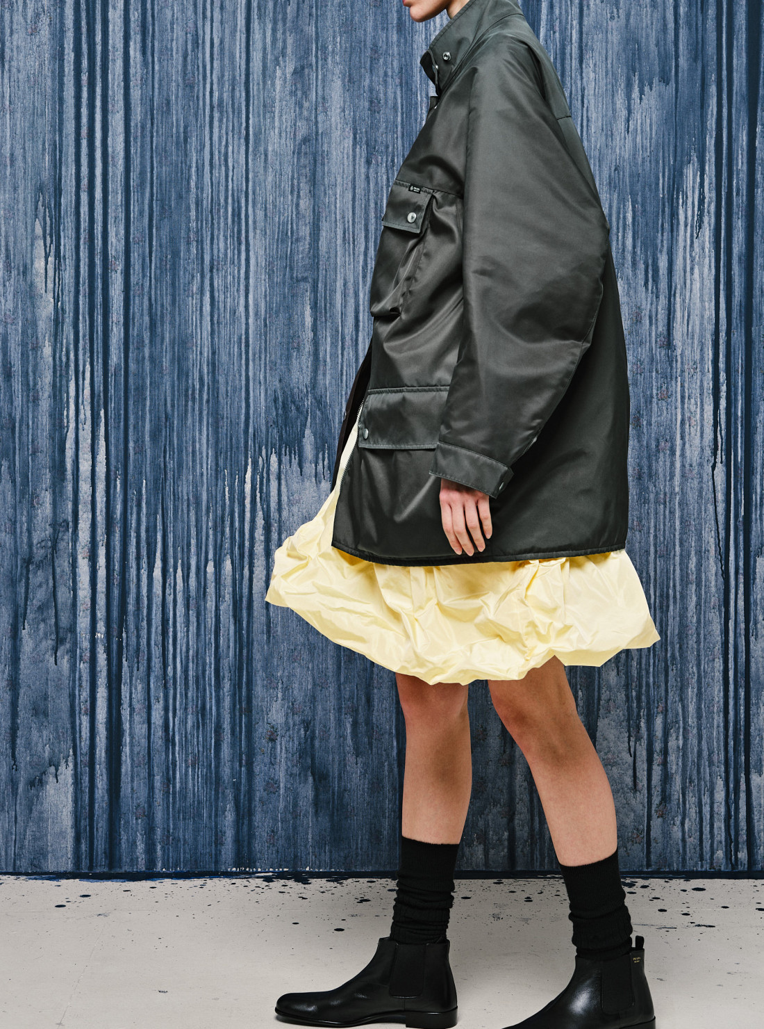 Washed Re-Nylon rain jacket