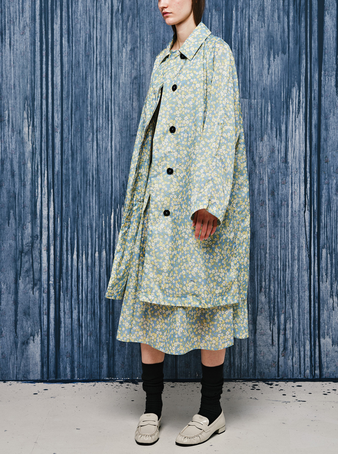 Imperméable imprimé en Re-Nylon