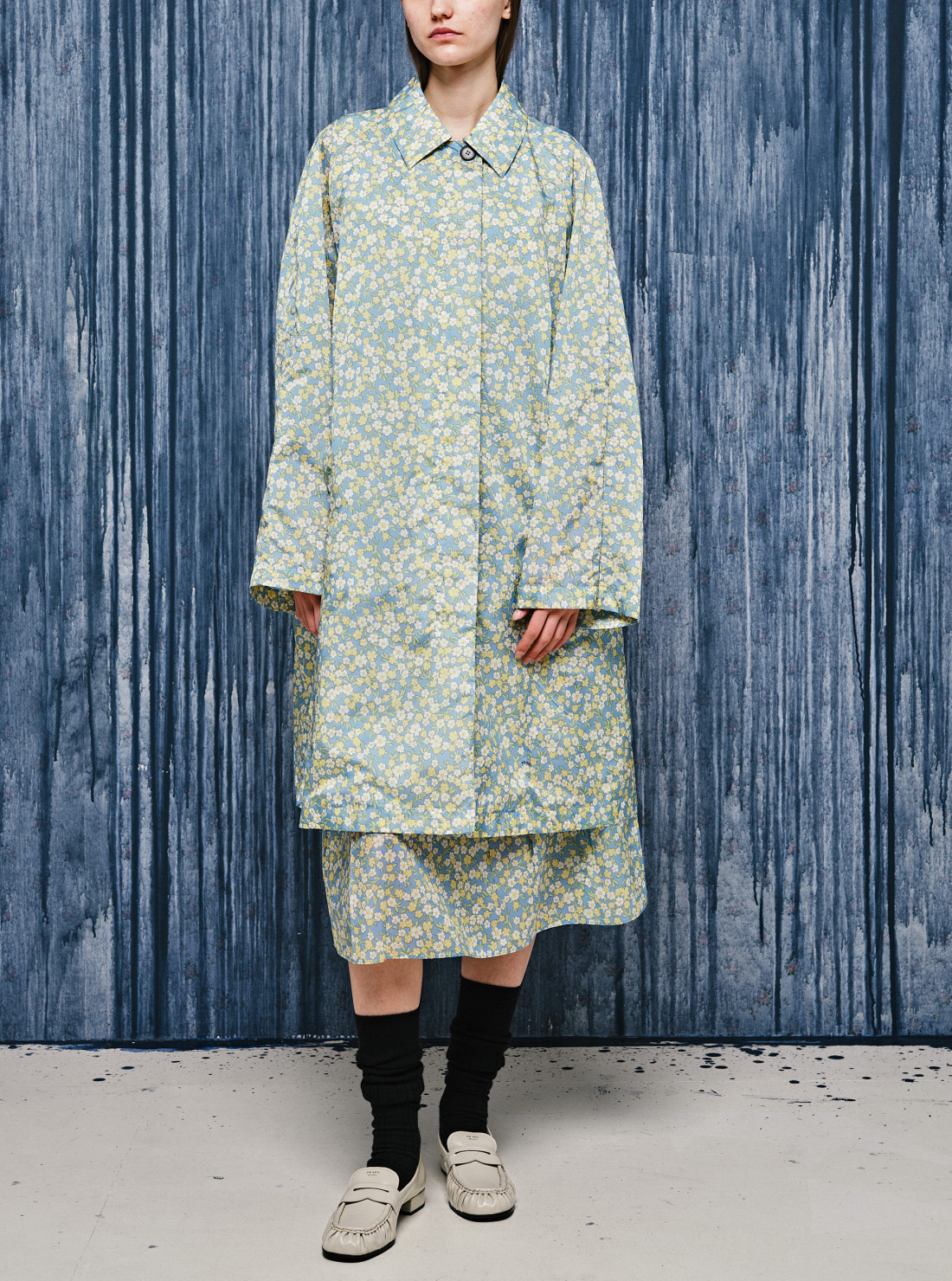 Imperméable imprimé en Re-Nylon
