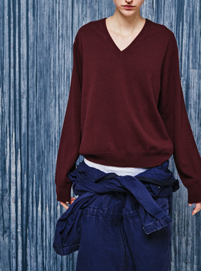 Pull col en V en laine vierge