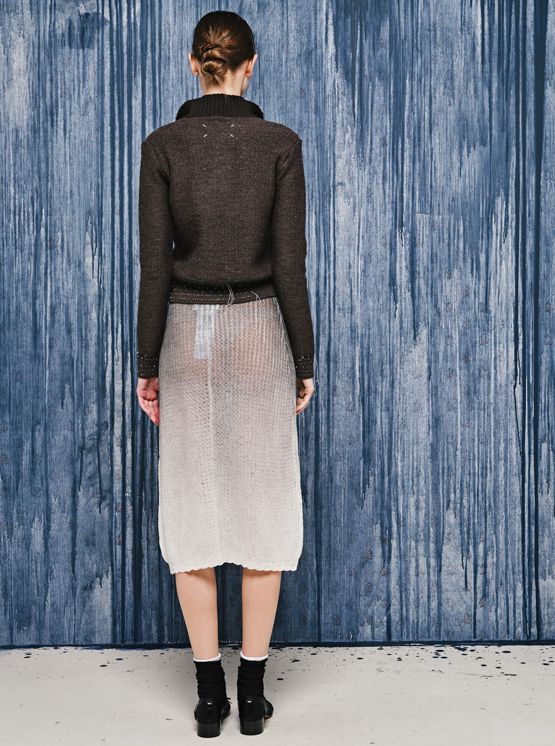 Wool zip-neck sweater
