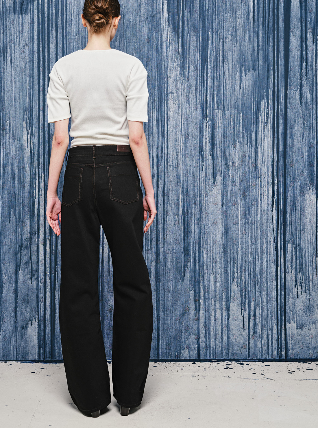 Pantalon arrondi taille haute