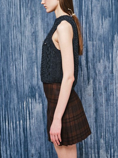 Hand Knitted Aran Vest 2
