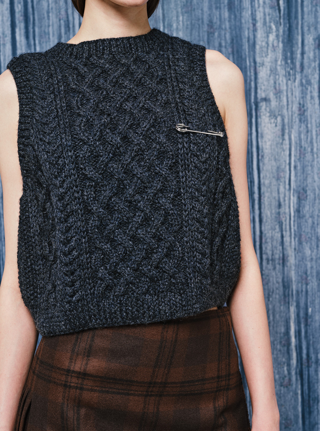 Hand Knitted Aran Vest