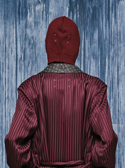 Wool knit hood 2