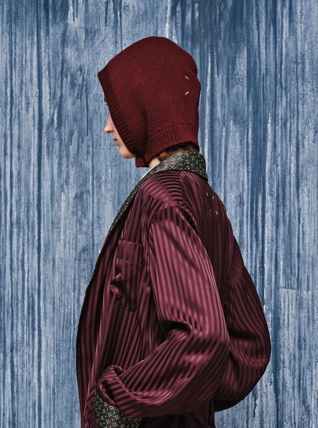 Capuche en maille de laine