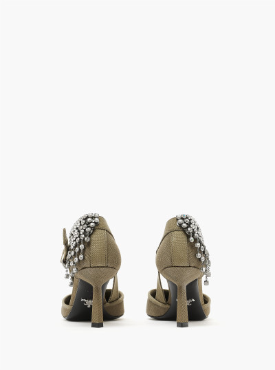 Canvas pumps with crystals 2