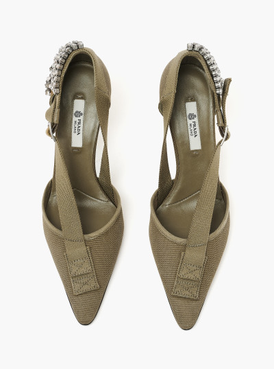Canvas pumps with crystals 2