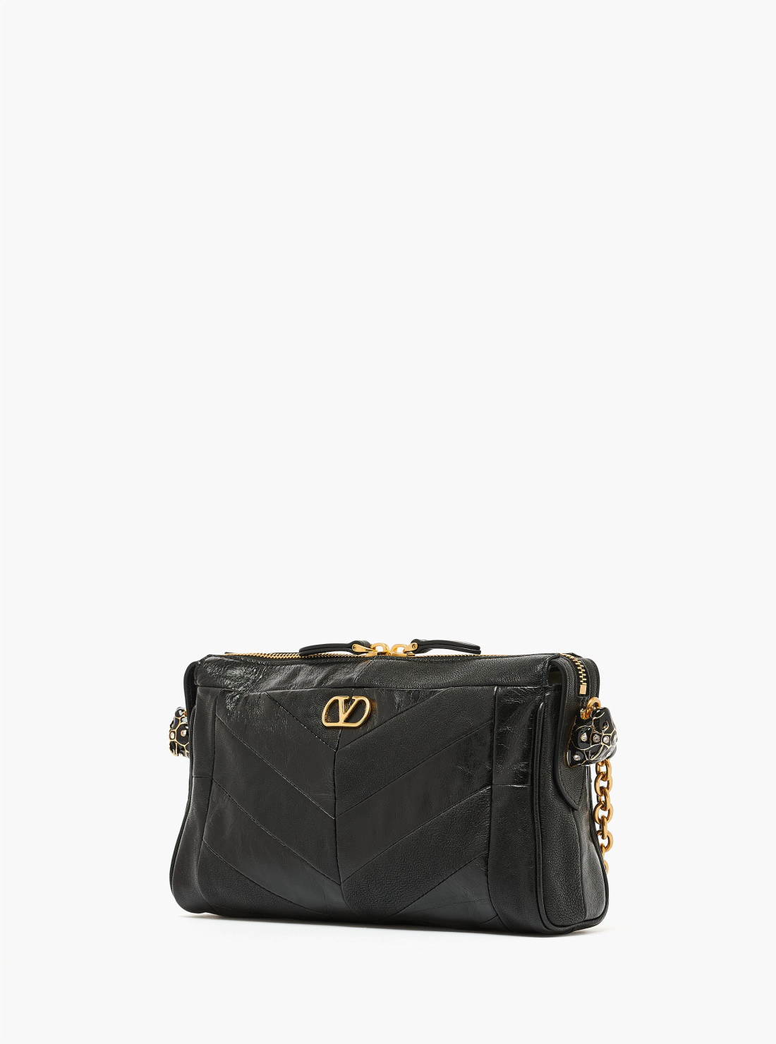Panthea mini bag in black leather