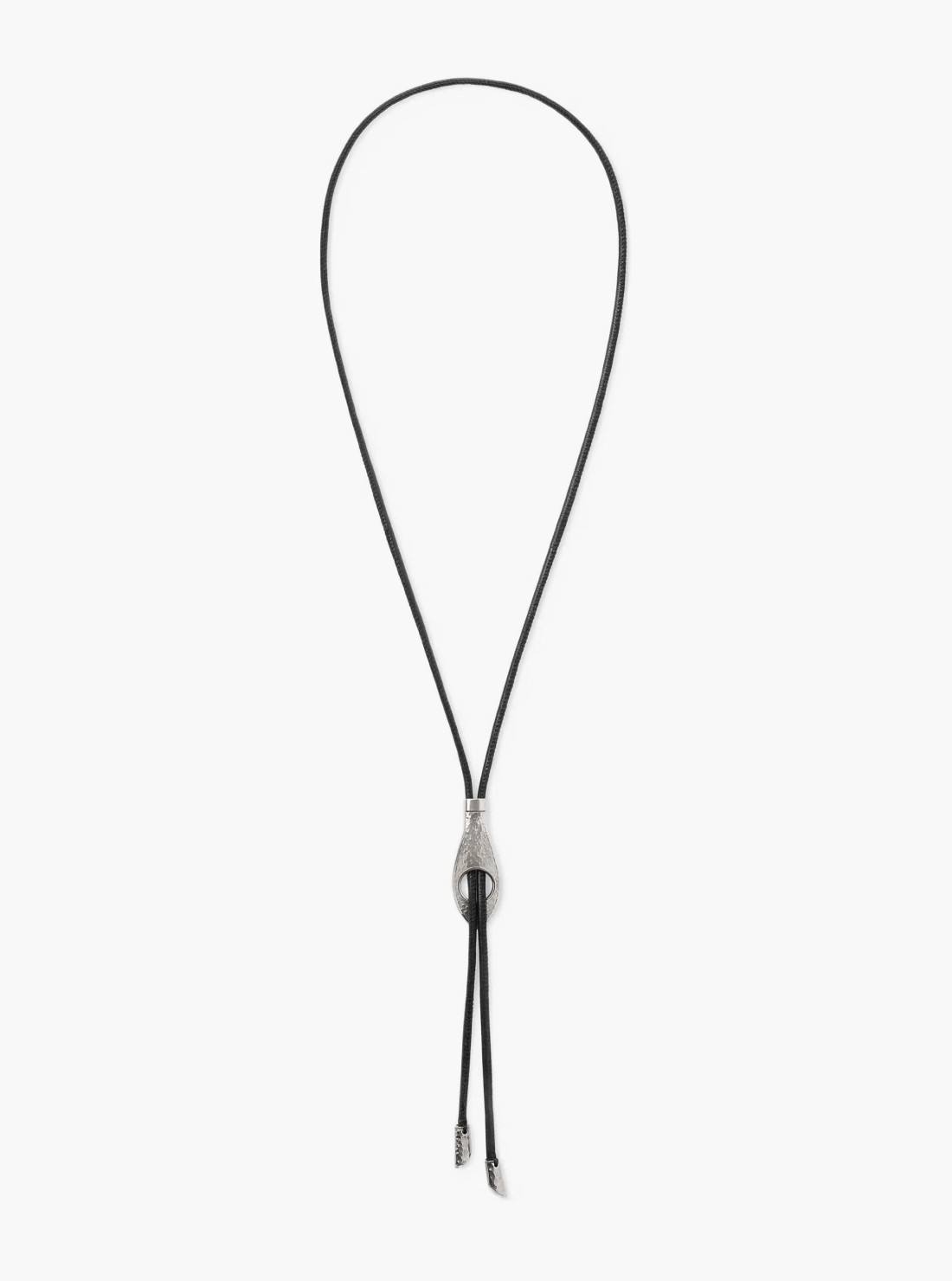 Snake bolo tie necklace in leather