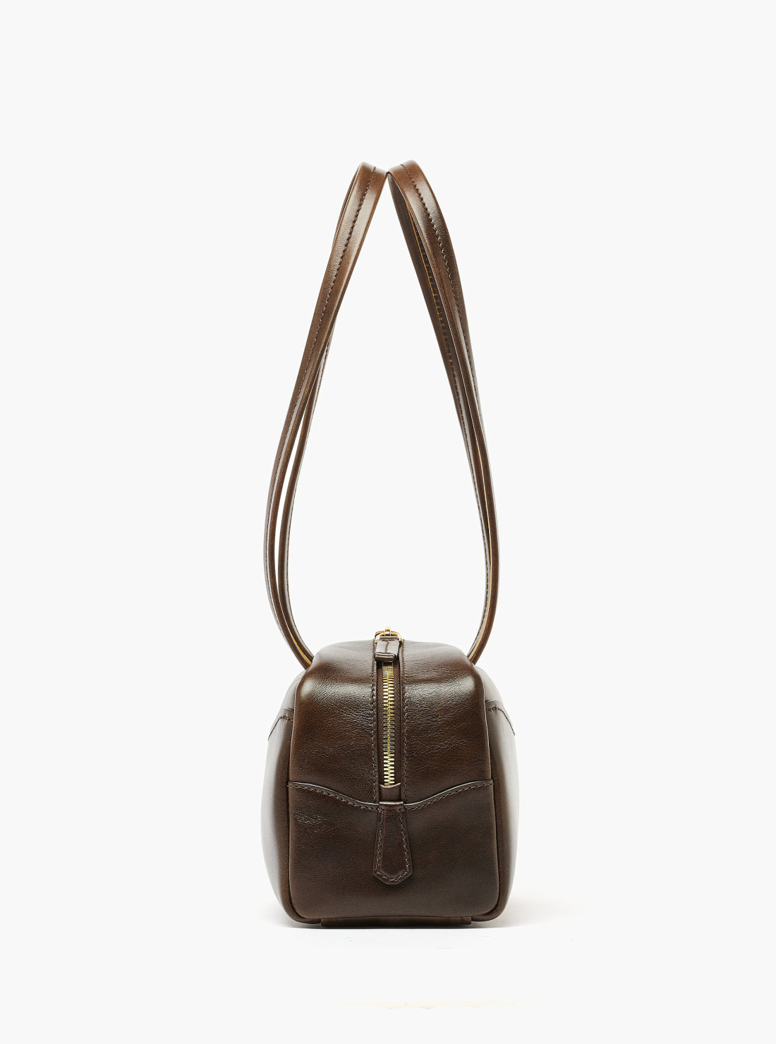 Mini sac à poignée en cuir vieilli