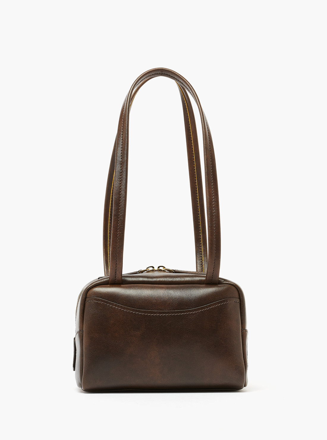 Mini sac à poignée en cuir vieilli