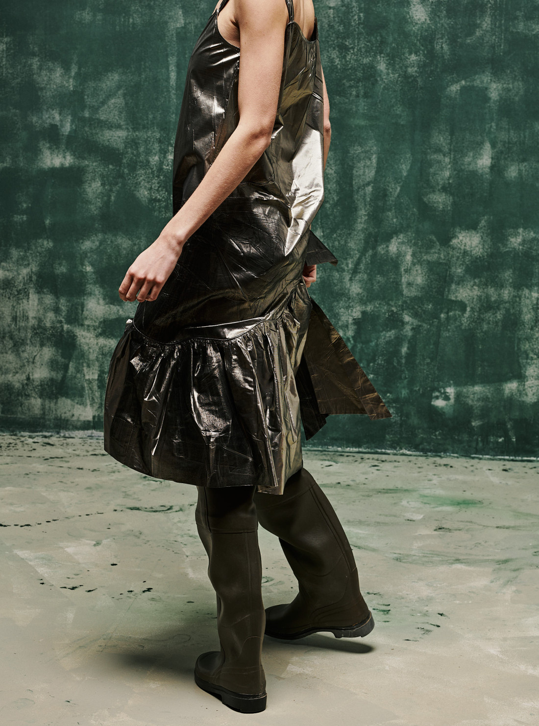 Lamé midi dress