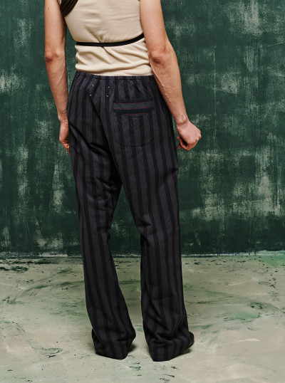 Striped cotton pajama pants 2