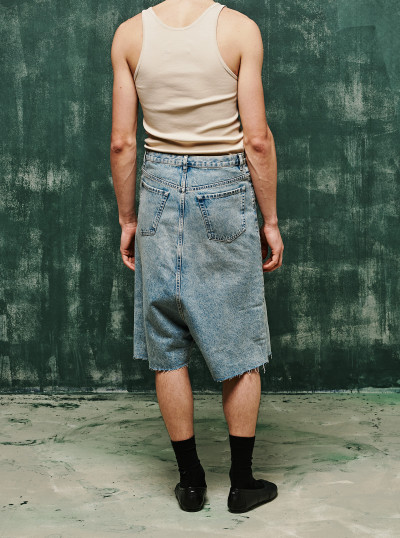 Dropped-rise denim shorts 2