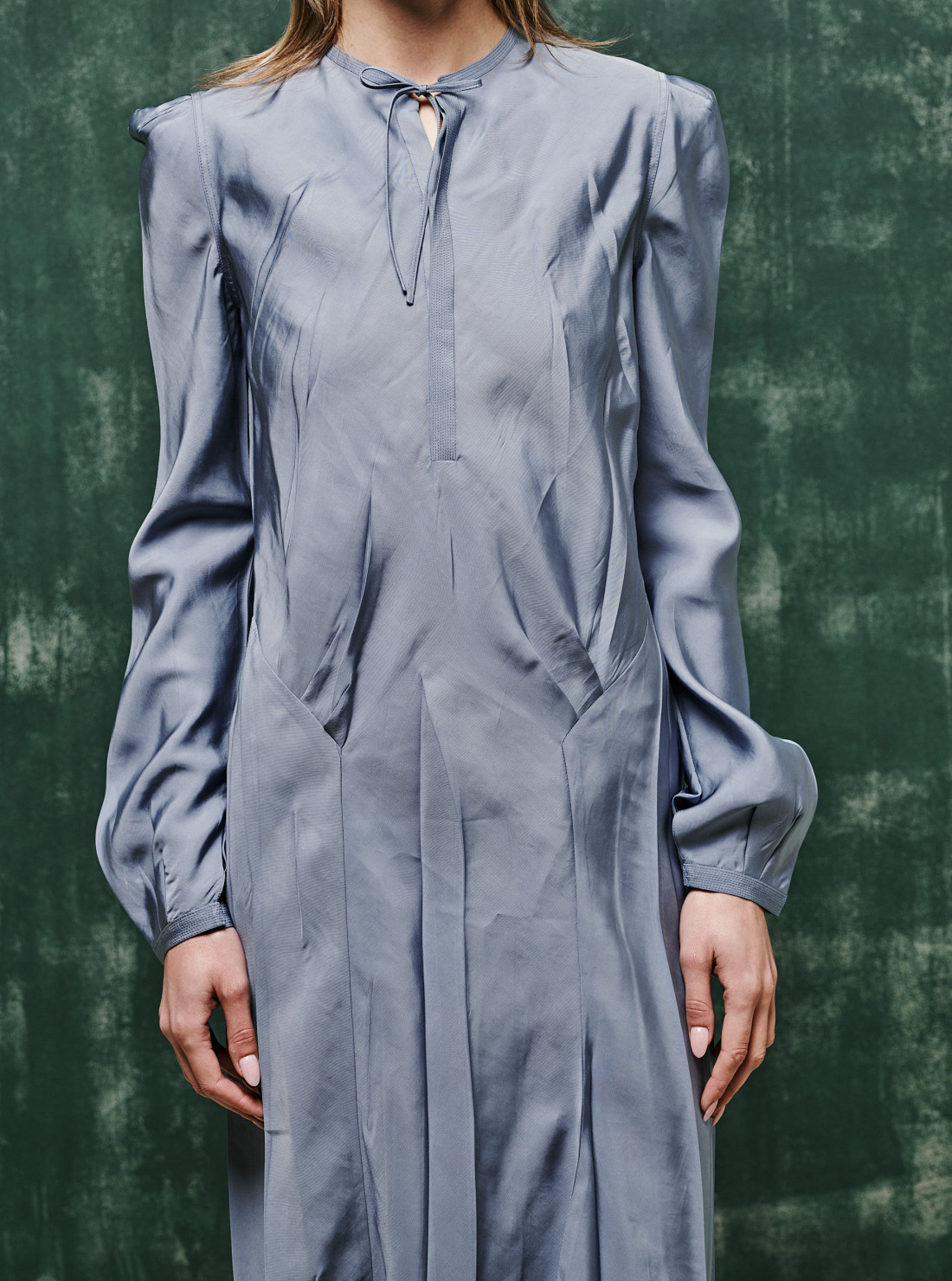 Creased Bias Dress