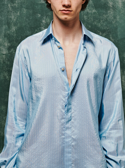 Chemise En Soie Rayée