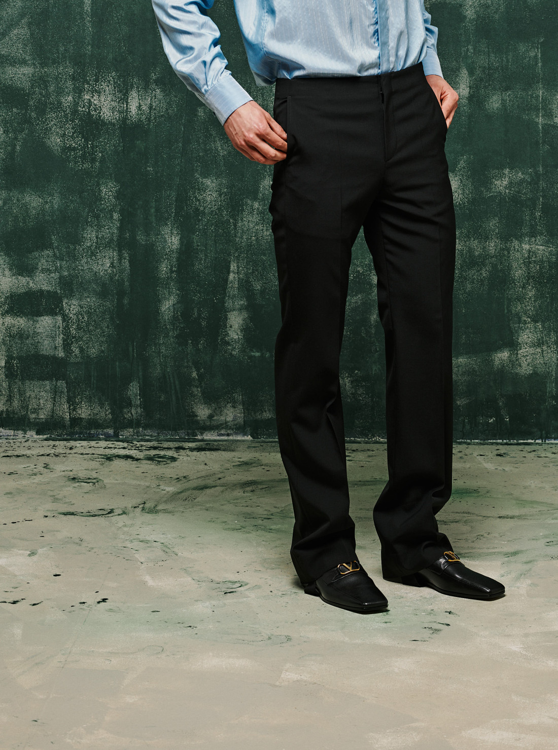 Pantalon En Laine Avec Sous-Pieds...
