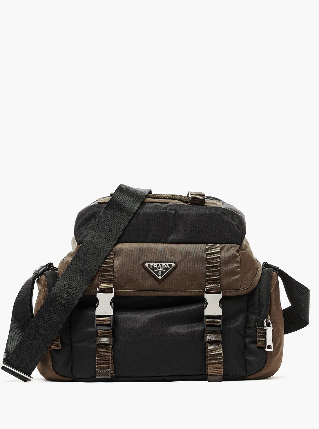 Sac porté épaule en Re-Nylon et cuir