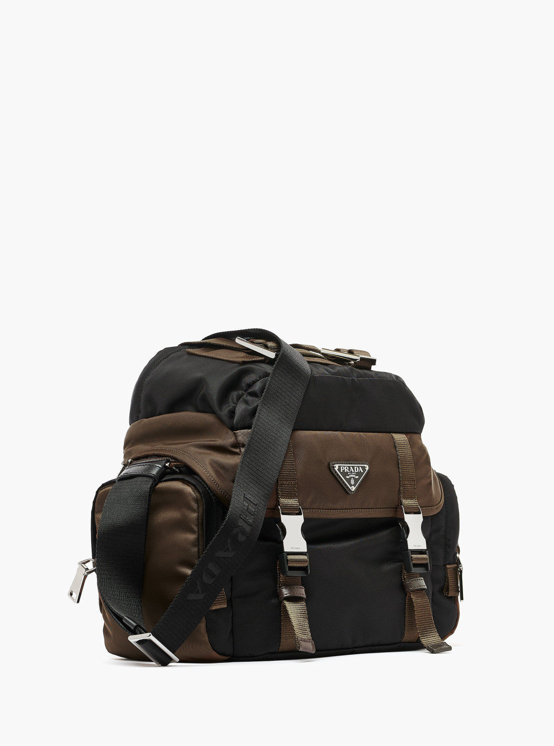 Sac porté épaule en Re-Nylon et cuir