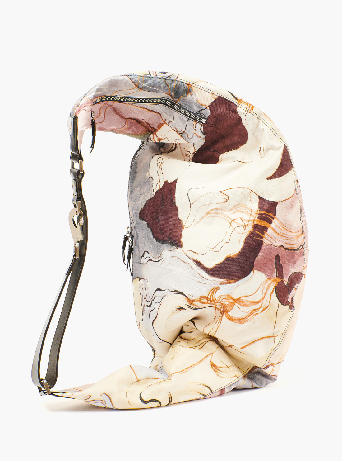 Xl quiver clip bag in printed cotton...