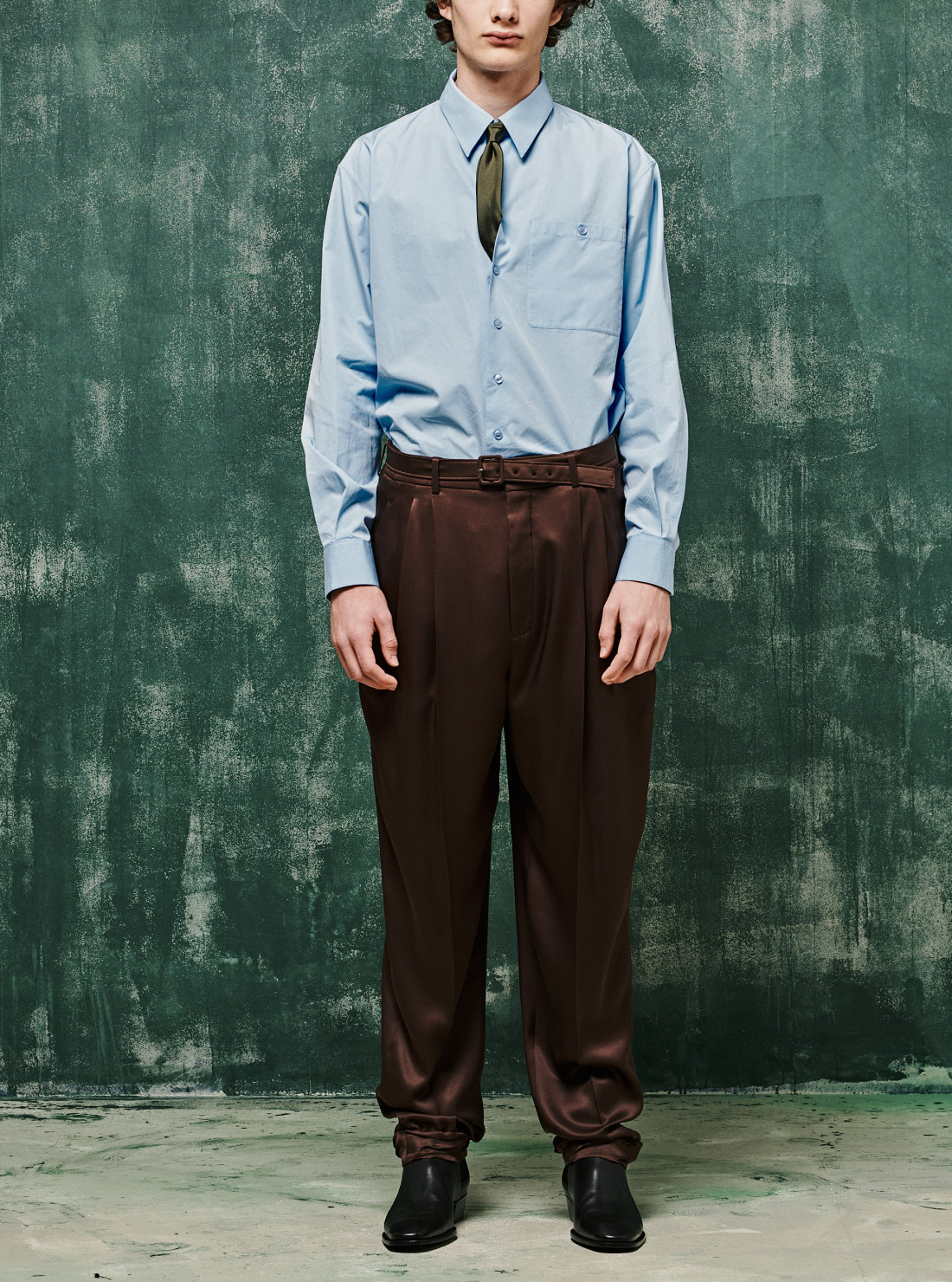 Slim-Fit Silk Pants