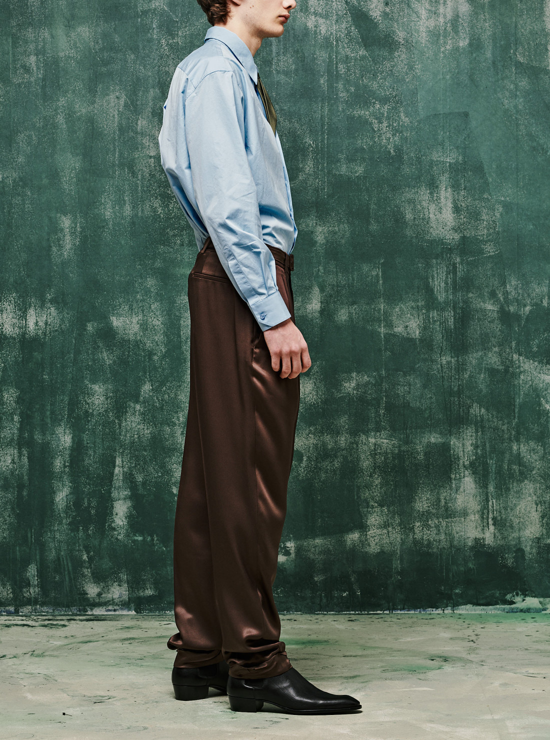 Slim-Fit Silk Pants