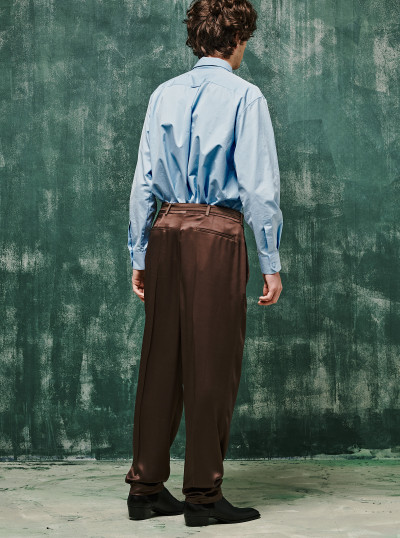 Slim-Fit Silk Pants 2