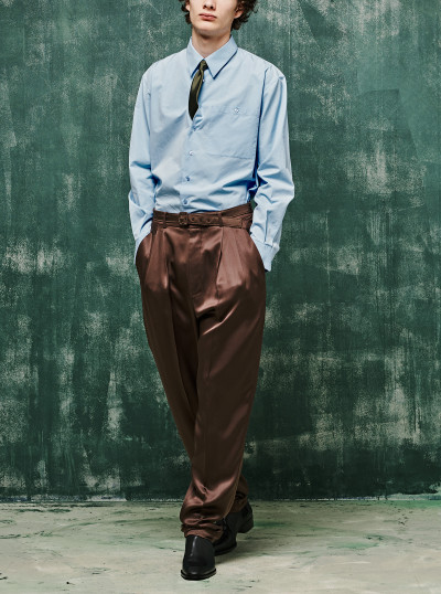 Pantalon Slim En Soie