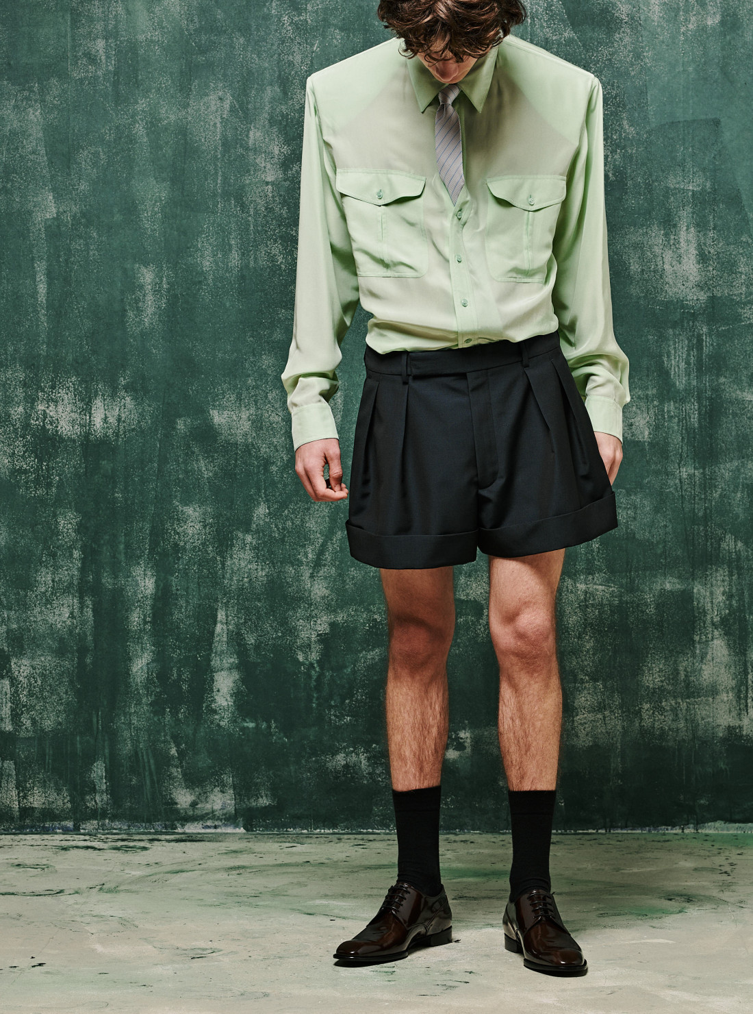 Short En Mohair Et Laine