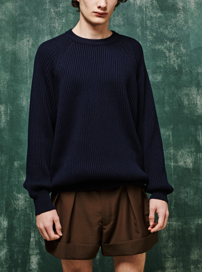 Crew-Neck Cotton Sweater 2