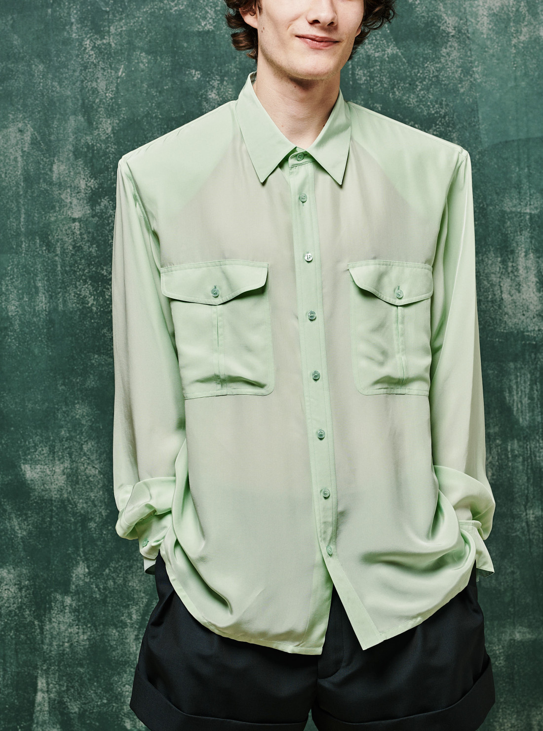 Chemise En Viscose Et Soie
