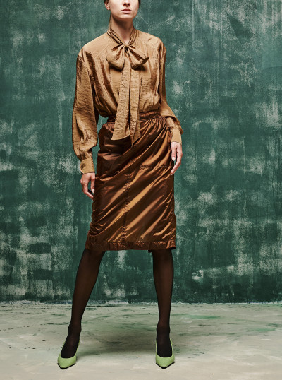 Jupe Crayon En Nylon