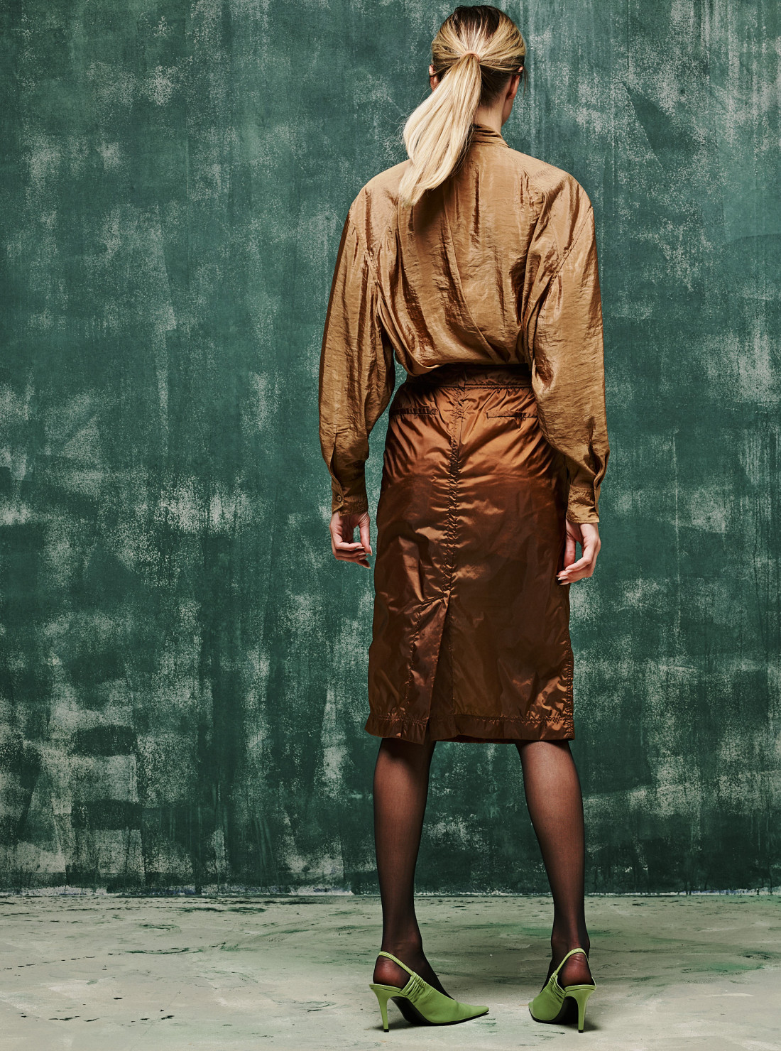Jupe Crayon En Nylon