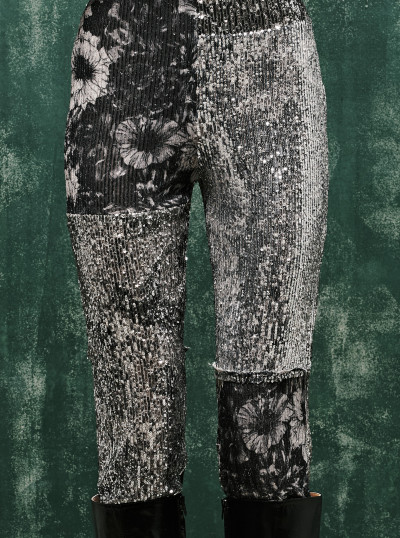 Pantalon patchwork floral à... 2