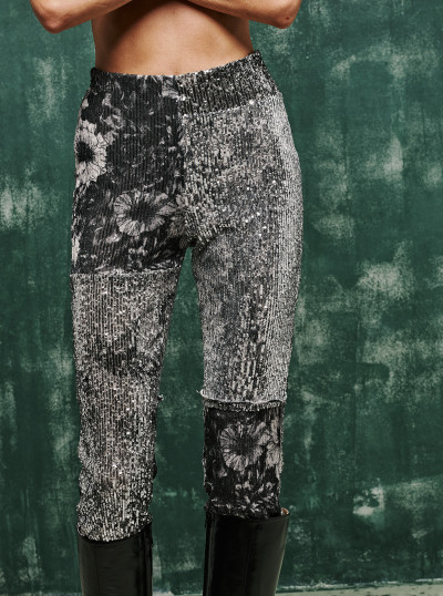 Pantalon patchwork floral à... 2