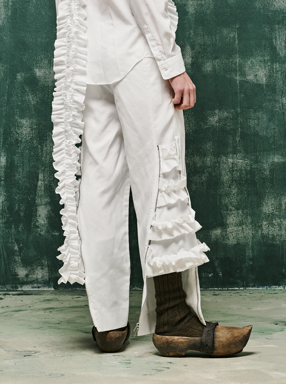 Zipped trousers